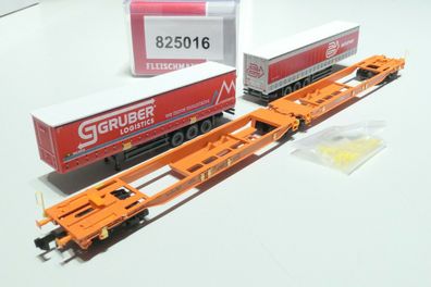 Fleischmann N DB AG Wascosa 6 achsiger Doppeltaschenwagen orange 825016 NEU OVP