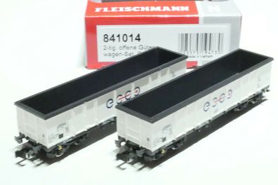 Fleischmann N DB AG Ecco Rail 2x 4achsiger O Wagen weiß 841014 NEU OVP