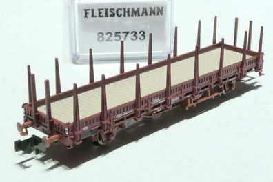 Fleischmann N DB 2achsiger Rungenwagen braun 825733 NEU OVP