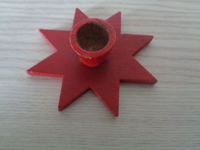 Kerzenhalter, Adventsleuchter-Stern -rot-7cm
