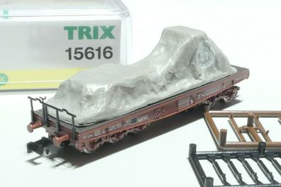 Minitrix N SNCF 6achsiger Schwerlastwagen beladen braun 15616 NEU OVP