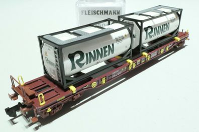 Fleischmann N DB AG AAE 4achs. Taschenwagen T3 Rinnen braun 825054 NEU OVP