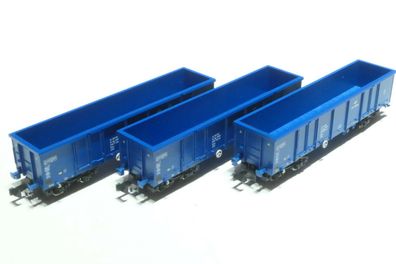 Fleischmann N PKP 3x 4 achsiger O Wagen blau 852329 NEU OVP