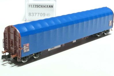 Fleischmann N DB 4achs Schiebeplanenwagen blau 837709 NEU OVP