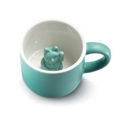 Tier Tasse Maneki Neko - türkis