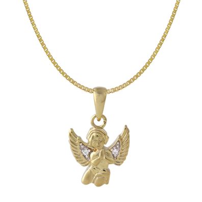 Acalee Schmuck Kinder-Halskette mit Engel-Anhänger 333 / 8K Gold 50-1016