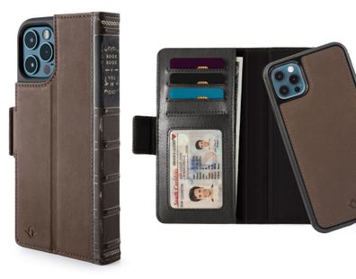 Twelve South BookBook Lederetui für iPhone 12 Pro Max (MagSafe) - Braun