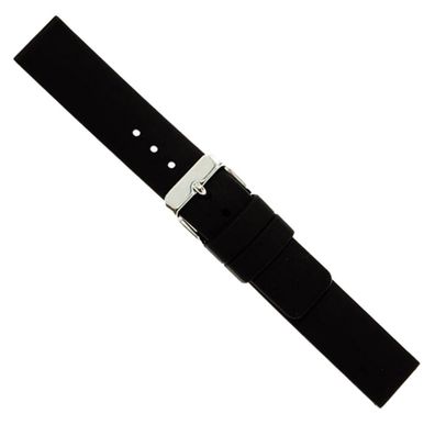Silikon Ersatzband Uhrenarmband Wasserfest schwarz 22mm