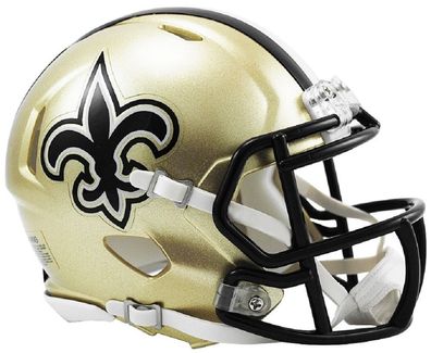 NFL New Orleans Saints Mini Helm Speed Riddell Footballhelm Football 095855991283