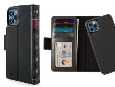 Twelve South BookBook Lederetui für iPhone 12 Pro Max (MagSafe) - Schwarz