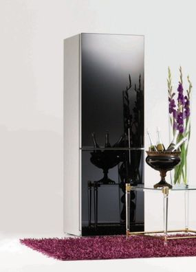 Klugmann Kühlschrank KFF185BGL elegant Glas schwarz, 185cm hoch