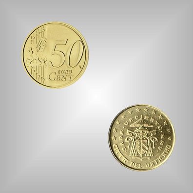 Original 50 EURO-Cent Vatikan 2005 SEDE Vacante