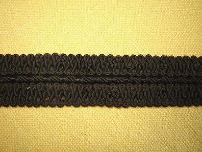 Posamentenborte Trachtenborte m Seidenkordel Hutband schwarz 2,5 cm breit je 1 Meter