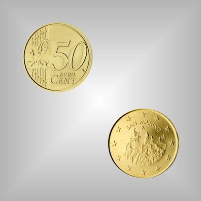 Original 50 EURO - Cent Münze San Marino 2002