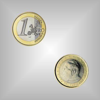 Original 1 EURO Münze Vatikan 2002