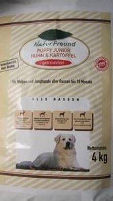 NaturFreund Puppy/ Junior Huhn + Kartoffel getreidefrei 12 kg