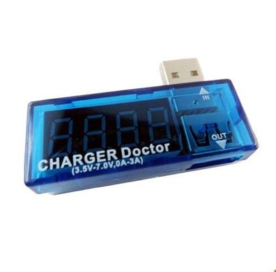 USB Charger Doctor Strommessgerät Mini Volt-/ Ampermeter Smartphone Tablet, 1St.