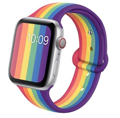 Pride Armband für die Apple Watch Equal Love Regenbogen Silikon Armband