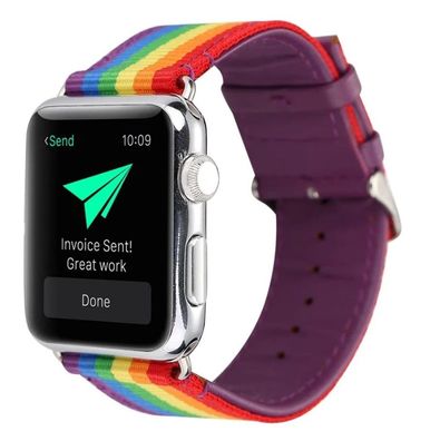 Luxus Pride Regenbogen Lila Armband für die Apple Watch Purple Rainbow Watch Band
