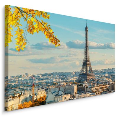 CANVAS Leinwandbild XXL Wandbilder Panorama Paris Frankreich 3D 1227