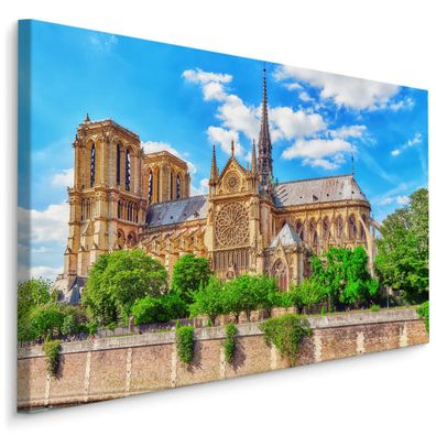 CANVAS Leinwandbild XXL Kathedrale Notre Dame Architektur Dekor 1233