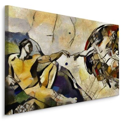 CANVAS Leinwandbild XXL Wandbilder Schöpfung von Adam Pablo Picasso Stil 1250