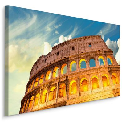 CANVAS Leinwandbild XXL Wandbilder Schlafzimmer Kolosseum Rom Italien 3D 1344