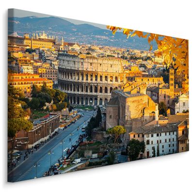 CANVAS Leinwandbild XXL Wandbilder Ansichten Kolosseum ROM 3D 1348