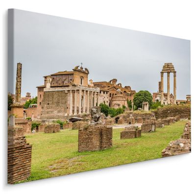 CANVAS Leinwandbild XXL Wandbilder Forum Romanum ROM Ansicht 3D 1372