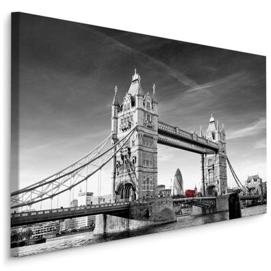 CANVAS Leinwandbild XXL Wandbilder Kunstdruck Brücke TOWER BRIDGE London 1377