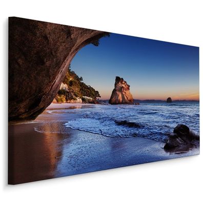 CANVAS Leinwandbild XXL Wandbilder Kunstdruck New Zealand Beach 113