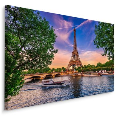 CANVAS Leinwandbild XXL Wandbilder Kunstdruck Pariser Eiffelturm 244