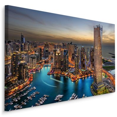 CANVAS Leinwandbild XXL Wandbilder Kunstdruck Dubai Panorama 172