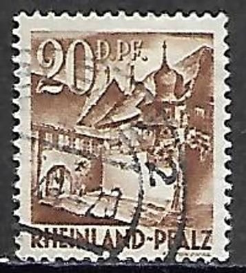 Französische Zone - Rheinland-Pfalz gestempelt Michel-Nummer 23