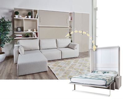 Multimo ROYAL Wohnwand mit Schrankbett / Wandbett und Sofa