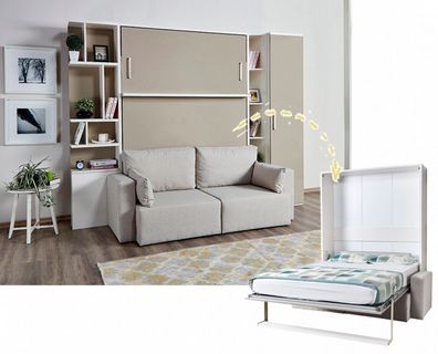 Multimo ROYAL Wohnwand mit Schrankbett / Wandbett und 2-er Sofa