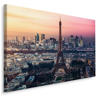 CANVAS Leinwandbild XXL Wandbilder Kunstdruck Panorama von Paris 231