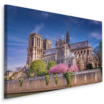 CANVAS Leinwandbild XXL Wandbilder Kunstdruck Kathedrale Notre Dame Paris 242