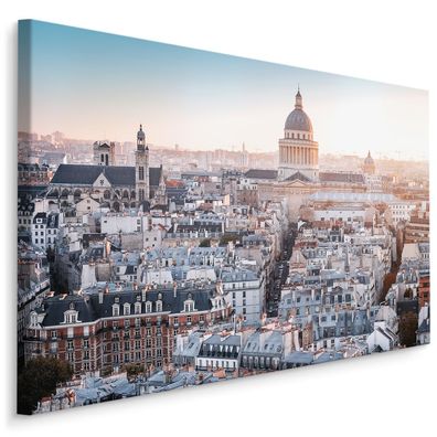 CANVAS Leinwandbild XXL Wandbilder Kunstdruck Panorama von Paris 247