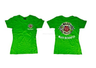 2x Havana Club T - shirt in Grün / Mojito Botschafter T shirt Damen S/ M