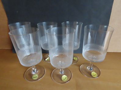 Weingläser Weinglas gerade Form mit Schliff gerader Strich / Spiegelau 6St