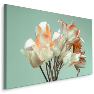 CANVAS Leinwandbild XXL Wandbilder Blumenstrauß Tulpen 3D Pflanzen 1903