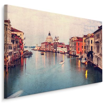 CANVAS Leinwandbild XXL Wandbilder Venedig Landschaft Architektur 394