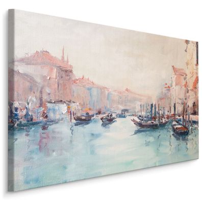 CANVAS Leinwandbild XXL Wandbilder Italien Stadt Venedig Landschaften 406