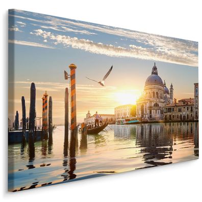 CANVAS Leinwandbild XXL Wandbilder Stadt Venedig Wasser Landschaften 427
