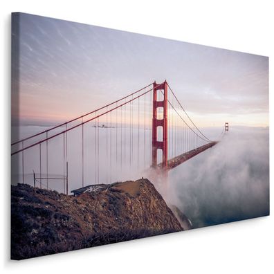 CANVAS Leinwandbild XXL Wandbilder San Franciscos Golden Gate Bridge 159