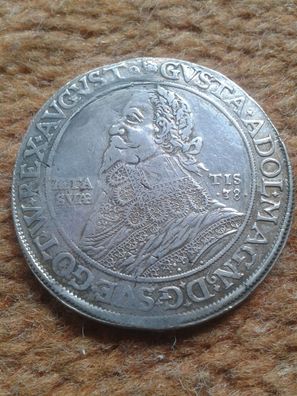 Silber Taler 1633 Osnabrück Taler 30. jähriger Krieg Gustav Adolph II. von Schweden