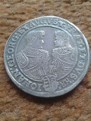 Reichstaler 1608 Sachsen Johann Georg I. und August 28,75g Silber, Englh. 462