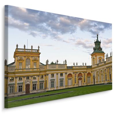 CANVAS Leinwandbild XXL Wandbilder Palast Warschau Architektur Monument 886