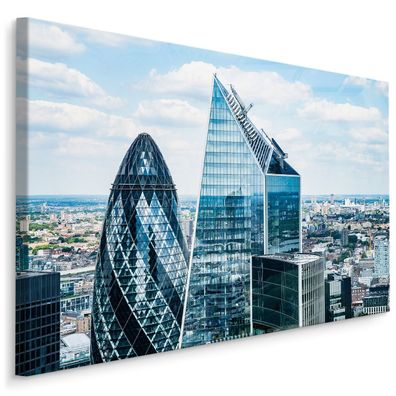 CANVAS Leinwandbild XXL Wandbilder Kunstdruck Panorama von London 180